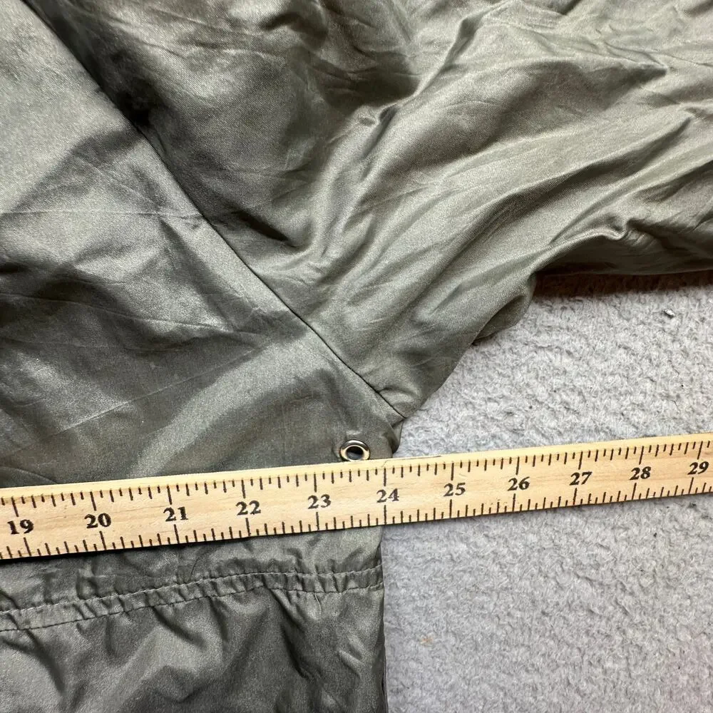 Vintage Gap Anorak Windbreaker Hoodie Jacket Mens Small Pocket Metallic Green
